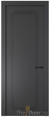 Дверь Profil Doors 32PA цвет Графит (Pantone 425С) цвет профиля Черный матовый RAL9005