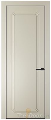 Дверь Profil Doors 32PA цвет Перламутр белый цвет профиля Черный матовый RAL9005