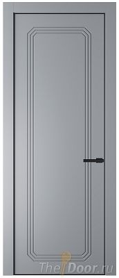 Дверь Profil Doors 32PA цвет Смоки (RAL 870-02) цвет профиля Черный матовый RAL9005