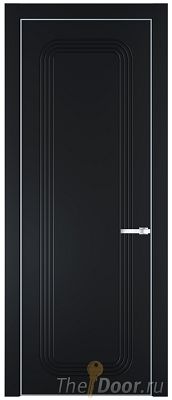 Дверь Profil Doors 33PA цвет Блэк цвет профиля Серебро