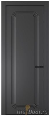 Дверь Profil Doors 33PA цвет Графит (Pantone 425С) цвет профиля Черный матовый RAL9005