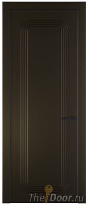 Дверь Profil Doors 33PA цвет Перламутр бронза цвет профиля Черный матовый RAL9005