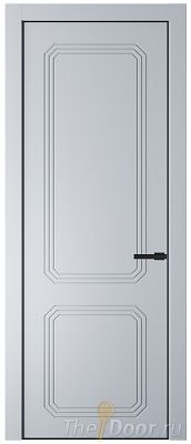 Дверь Profil Doors 34PA цвет Лайт Грей (RAL 870-01) цвет профиля Черный матовый RAL9005