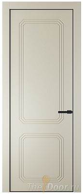 Дверь Profil Doors 34PA цвет Перламутр белый цвет профиля Черный матовый RAL9005