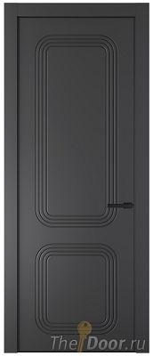 Дверь Profil Doors 35PA цвет Графит (Pantone 425С) цвет профиля Черный матовый RAL9005