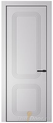 Дверь Profil Doors 35PA цвет Крем Вайт (RAL 120-02) цвет профиля Черный матовый RAL9005