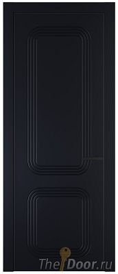 Дверь Profil Doors 35PA цвет Нэви Блу (RAL 7016) цвет профиля Черный матовый RAL9005