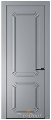 Дверь Profil Doors 35PA цвет Смоки (RAL 870-02) цвет профиля Черный матовый RAL9005