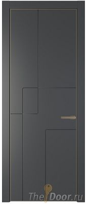Дверь Profil Doors 3PA цвет Графит (Pantone 425С) цвет профиля Шампань Дверь Profil Doors 3PA цвет Графит (Pantone 425С) цвет профиля Шампань