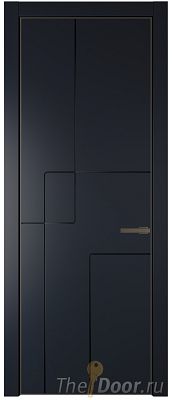 Дверь Profil Doors 3PA цвет Нэви Блу (RAL 7016) цвет профиля Деорэ