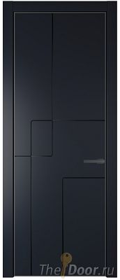 Дверь Profil Doors 3PA цвет Нэви Блу (RAL 7016) цвет профиля Серая ночь