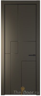 Дверь Profil Doors 3PA цвет Перламутр бронза цвет профиля Черный матовый RAL9005