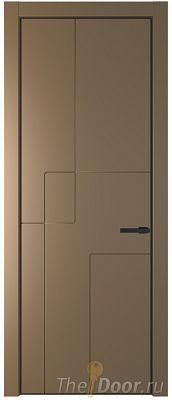 Дверь Profil Doors 3PA цвет Перламутр золото цвет профиля Черный матовый RAL9005