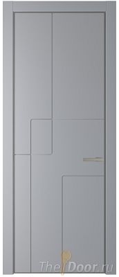Дверь Profil Doors 3PA цвет Смоки (RAL 870-02) цвет профиля Никель матовый