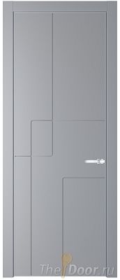 Дверь Profil Doors 3PA цвет Смоки (RAL 870-02) цвет профиля Серебро
