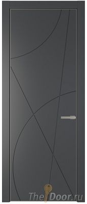 Дверь Profil Doors 4PA цвет Графит (Pantone 425С) цвет профиля Никель матовый Дверь Profil Doors 4PA цвет Графит (Pantone 425С) цвет профиля Никель матовый