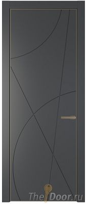 Дверь Profil Doors 4PA цвет Графит (Pantone 425С) цвет профиля Шампань Дверь Profil Doors 4PA цвет Графит (Pantone 425С) цвет профиля Шампань