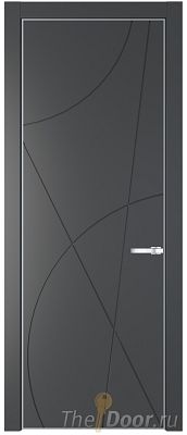 Дверь Profil Doors 4PA цвет Графит (Pantone 425С) цвет профиля Серебро Дверь Profil Doors 4PA цвет Графит (Pantone 425С) цвет профиля Серебро