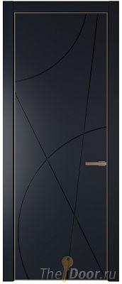 Дверь Profil Doors 4PA цвет Нэви Блу (RAL 7016) цвет профиля Шампань Дверь Profil Doors 4PA цвет Нэви Блу (RAL 7016) цвет профиля Шампань