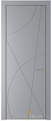 Дверь Profil Doors 4PA цвет Смоки (RAL 870-02) цвет профиля Никель матовый