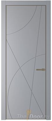 Дверь Profil Doors 4PA цвет Смоки (RAL 870-02) цвет профиля Шампань