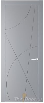 Дверь Profil Doors 4PA цвет Смоки (RAL 870-02) цвет профиля Серебро
