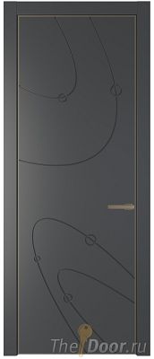 Дверь Profil Doors 5PA цвет Графит (Pantone 425С) цвет профиля Шампань Дверь Profil Doors 5PA цвет Графит (Pantone 425С) цвет профиля Шампань