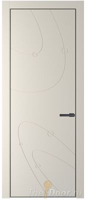 Дверь Profil Doors 5PA цвет Кремовая Магнолия (RAL 120-04) цвет профиля Серая ночь