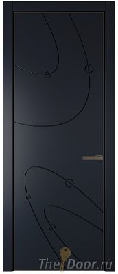 Дверь Profil Doors 5PA цвет Нэви Блу (RAL 7016) цвет профиля Деорэ