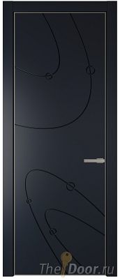 Дверь Profil Doors 5PA цвет Нэви Блу (RAL 7016) цвет профиля Никель матовый Дверь Profil Doors 5PA цвет Нэви Блу (RAL 7016) цвет профиля Никель матовый