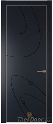 Дверь Profil Doors 5PA цвет Нэви Блу (RAL 7016) цвет профиля Шампань Дверь Profil Doors 5PA цвет Нэви Блу (RAL 7016) цвет профиля Шампань