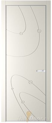 Дверь Profil Doors 5PA цвет Перламутр белый цвет профиля Серебро Дверь Profil Doors 5PA цвет Перламутр белый цвет профиля Серебро