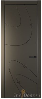 Дверь Profil Doors 5PA цвет Перламутр бронза цвет профиля Черный матовый RAL9005