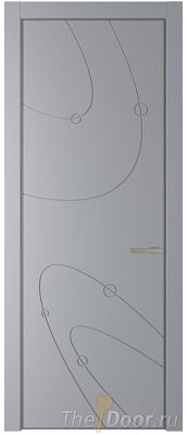 Дверь Profil Doors 5PA цвет Смоки (RAL 870-02) цвет профиля Никель матовый