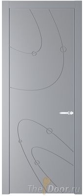 Дверь Profil Doors 5PA цвет Смоки (RAL 870-02) цвет профиля Серебро
