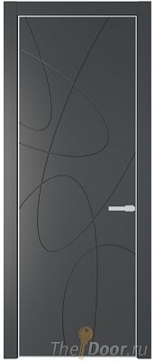 Дверь Profil Doors 6PA цвет Графит (Pantone 425С) цвет профиля Белый матовый RAL9003 Дверь Profil Doors 6PA цвет Графит (Pantone 425С) цвет профиля Белый матовый RAL9003