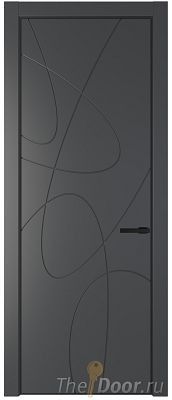 Дверь Profil Doors 6PA цвет Графит (Pantone 425С) цвет профиля Черный матовый RAL9005 Дверь Profil Doors 6PA цвет Графит (Pantone 425С) цвет профиля Черный матовый RAL9005