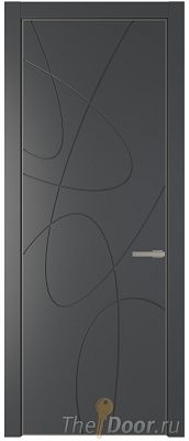 Дверь Profil Doors 6PA цвет Графит (Pantone 425С) цвет профиля Никель матовый Дверь Profil Doors 6PA цвет Графит (Pantone 425С) цвет профиля Никель матовый