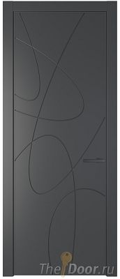 Дверь Profil Doors 6PA цвет Графит (Pantone 425С) цвет профиля Серая ночь Дверь Profil Doors 6PA цвет Графит (Pantone 425С) цвет профиля Серая ночь