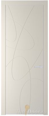 Дверь Profil Doors 6PA цвет Кремовая Магнолия (RAL 120-04) цвет профиля Белый матовый RAL9003