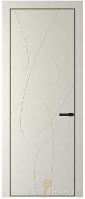 Дверь Profil Doors 6PA цвет Кремовая Магнолия (RAL 120-04) цвет профиля Черный матовый RAL9005 Дверь Profil Doors 6PA цвет Кремовая Магнолия (RAL 120-04) цвет профиля Черный матовый RAL9005