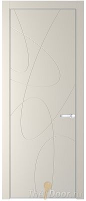 Дверь Profil Doors 6PA цвет Кремовая Магнолия (RAL 120-04) цвет профиля Серебро
