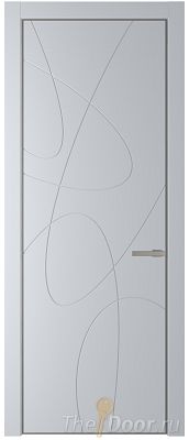 Дверь Profil Doors 6PA цвет Лайт Грей (RAL 870-01) цвет профиля Никель матовый