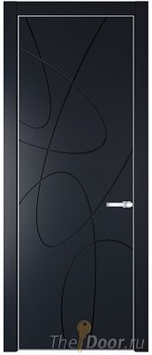 Дверь Profil Doors 6PA цвет Нэви Блу (RAL 7016) цвет профиля Серебро Дверь Profil Doors 6PA цвет Нэви Блу (RAL 7016) цвет профиля Серебро