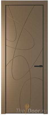 Дверь Profil Doors 6PA цвет Перламутр золото цвет профиля Черный матовый RAL9005