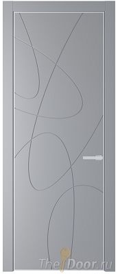 Дверь Profil Doors 6PA цвет Смоки (RAL 870-02) цвет профиля Белый матовый RAL9003