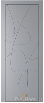 Дверь Profil Doors 6PA цвет Смоки (RAL 870-02) цвет профиля Никель матовый