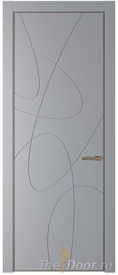 Дверь Profil Doors 6PA цвет Смоки (RAL 870-02) цвет профиля Шампань