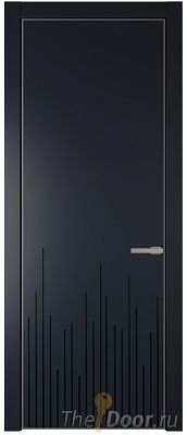 Дверь Profil Doors 7PA цвет Нэви Блу (RAL 7016) цвет профиля Никель матовый Дверь Profil Doors 7PA цвет Нэви Блу (RAL 7016) цвет профиля Никель матовый