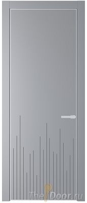 Дверь Profil Doors 7PA цвет Смоки (RAL 870-02) цвет профиля Белый матовый RAL9003